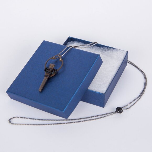 One of a Kind ART OF FACTORY Necklace Pendant with Nail Steampunk Punk Goth - Picture 5 of 8